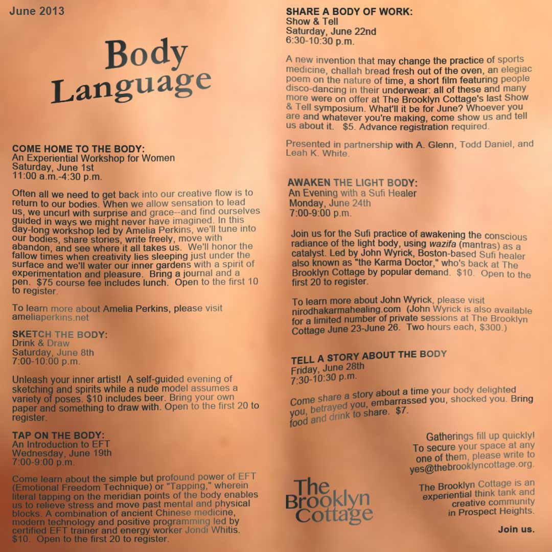 June 2013: Body Language